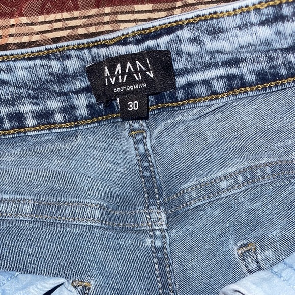 Skinny “Ice Blue” Patchwork Denim 👖 - Picture 4 of 6